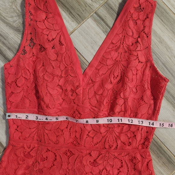 BB Dakota womens red vneck mini dress size 6 - Picture 6 of 7